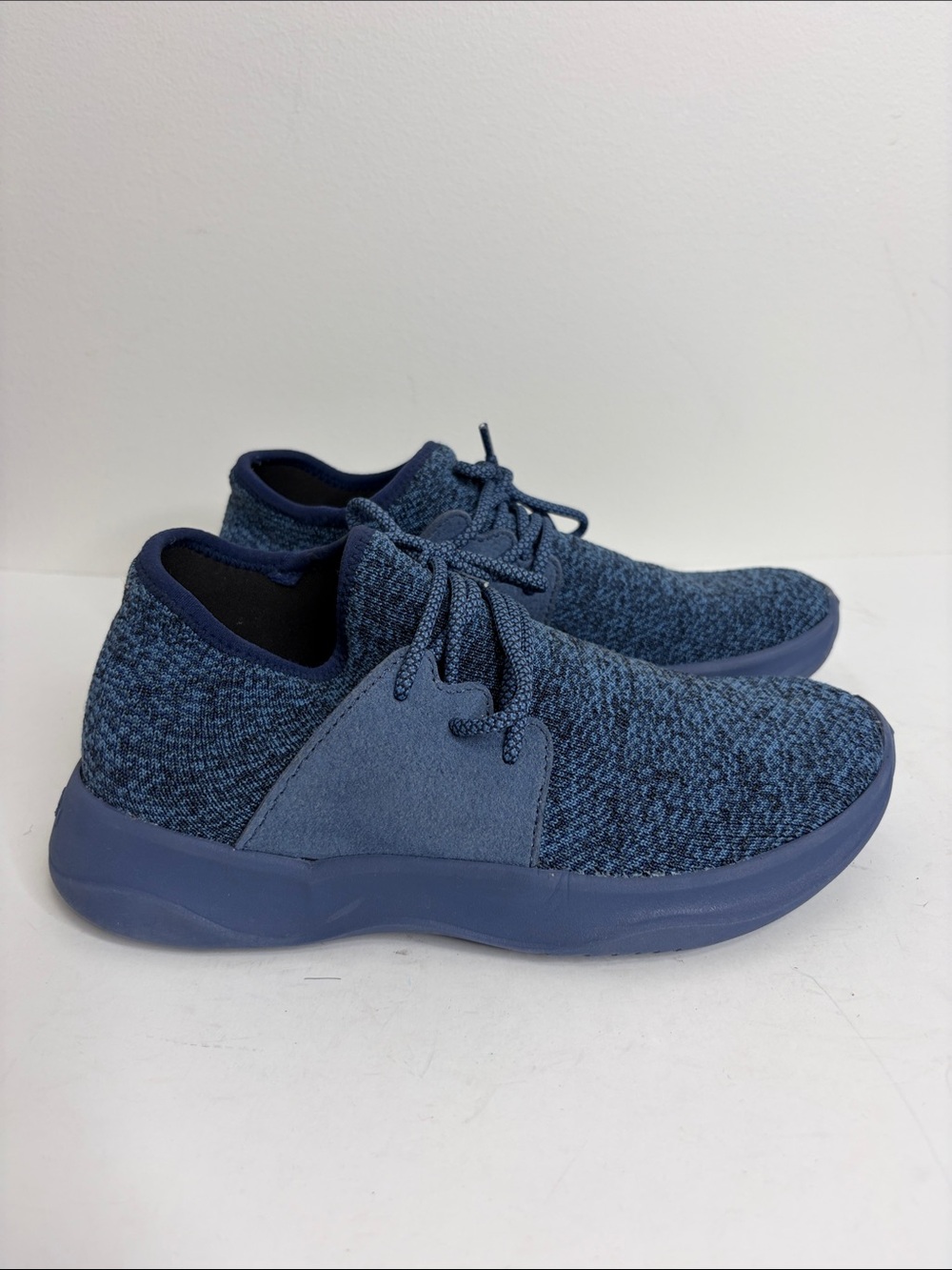 Vessi Everyday Shoes Mens 6 Blue Waterproof Vegan Knit Comfy Sneakers
